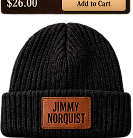 Jimmy Norquist Leather-Patch Beanie