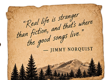 Paper note reading: Real life is stranger than fiction, and that's where the good songs live